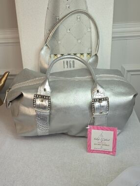 Baby Phat Goddess Silver Satchel with Crystal Buckles